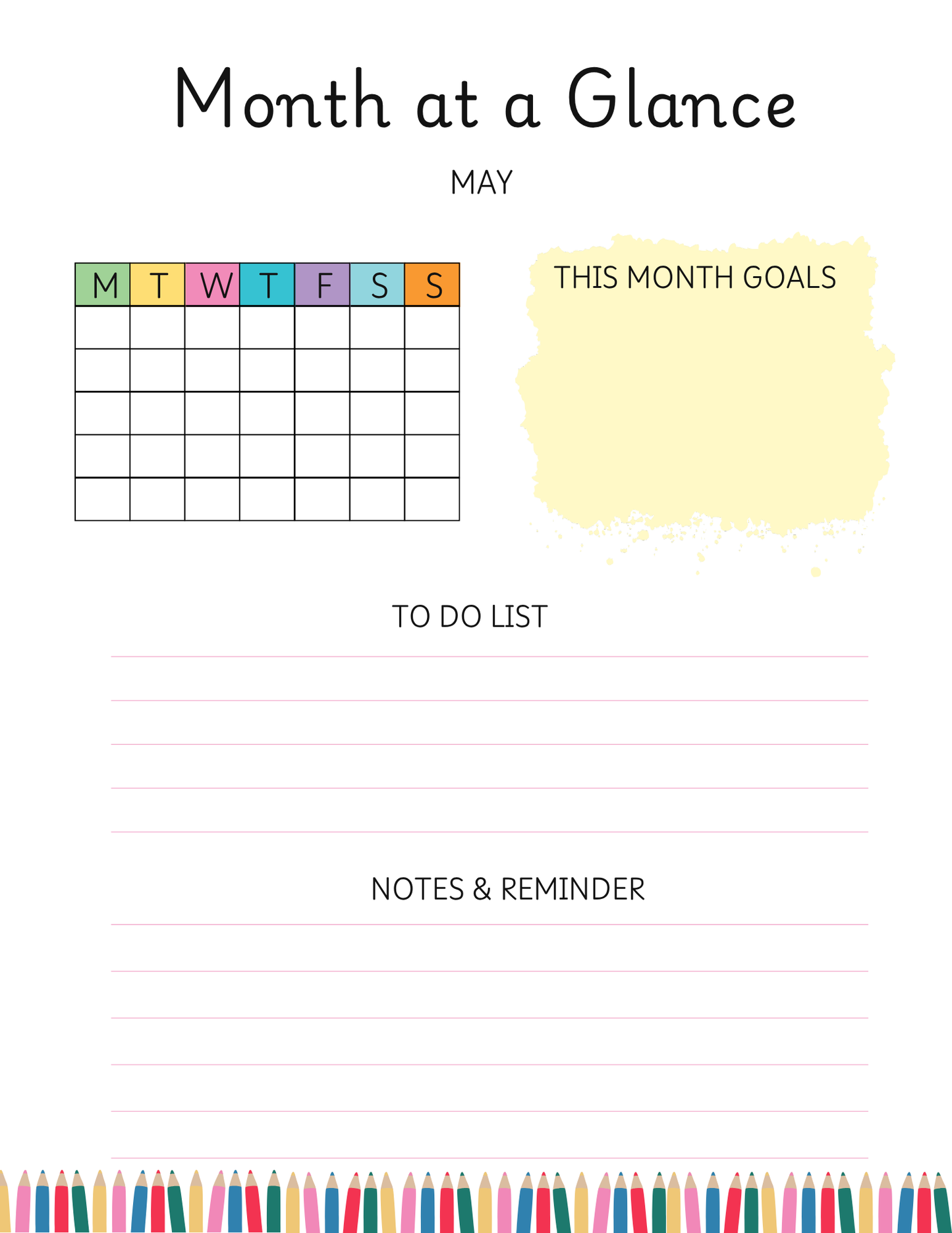 ADHD children's planner, Bright ADHD Digital Planner for kids (65 pages)- Daily Routine, Mood Tracker, Chore Charts plus more.