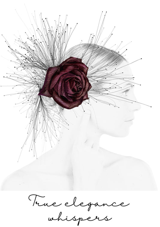 True Elegance Whispers, Wall Art, silhouette of a women, black and white prints, fashion